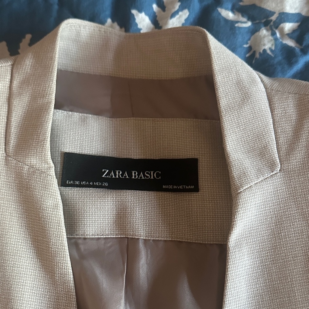 Zara Basic Beige Blazer - image 2